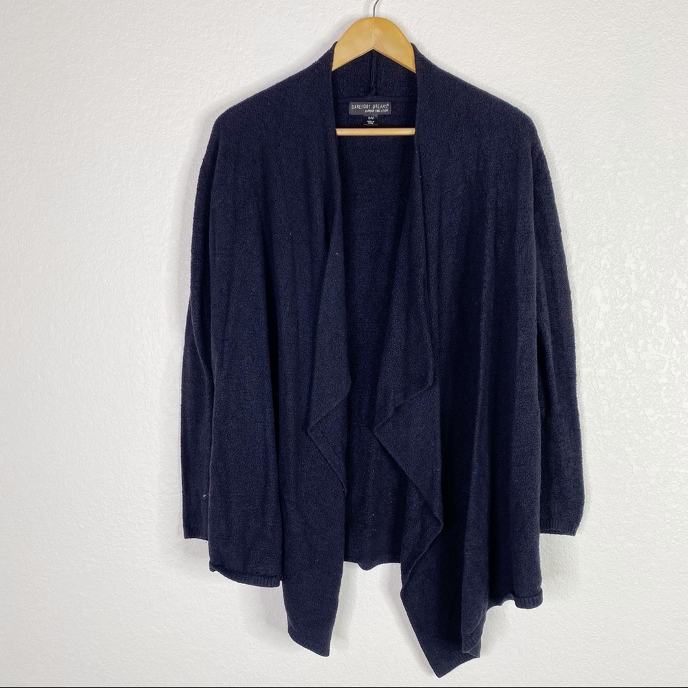 Barefoot Dreams Black Cozy Chic Lite Calypso Wrap Cardigan Sweater - Picture 1 of 7